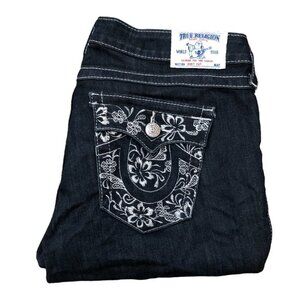 Vintage True Religion Jeans Size 32 BOOT CUT Embroidered